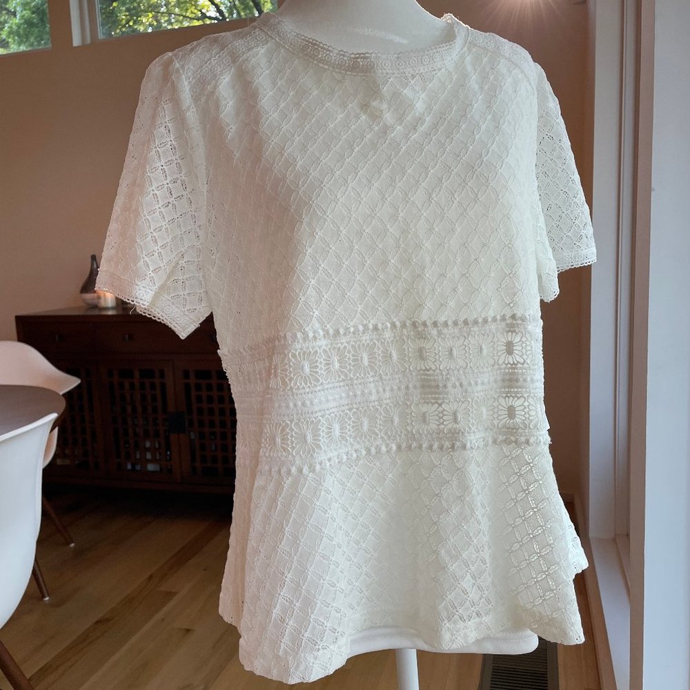 Lessie Crochet Detail Blouse (LP - NWT)